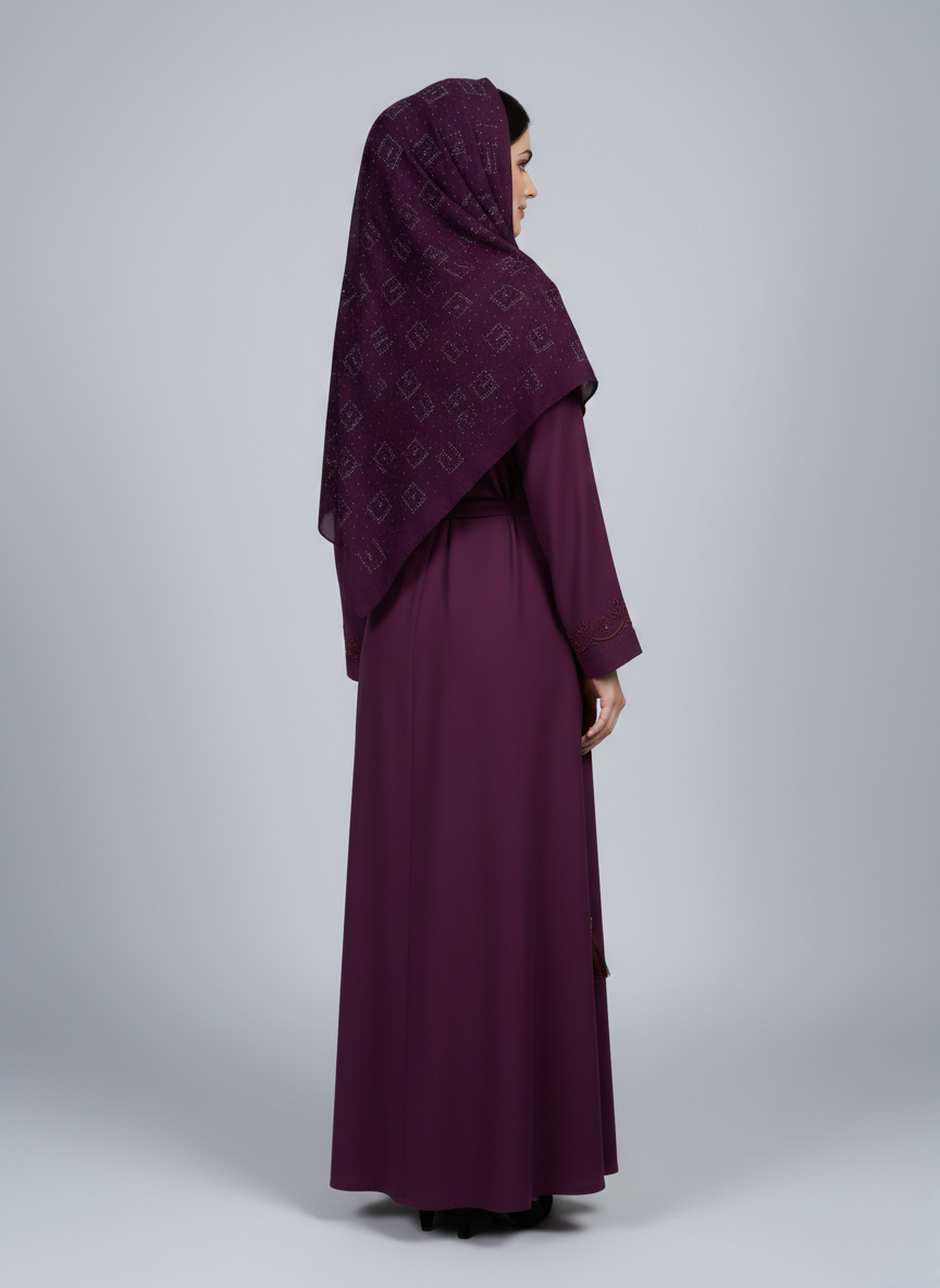 Stone Work Abaya