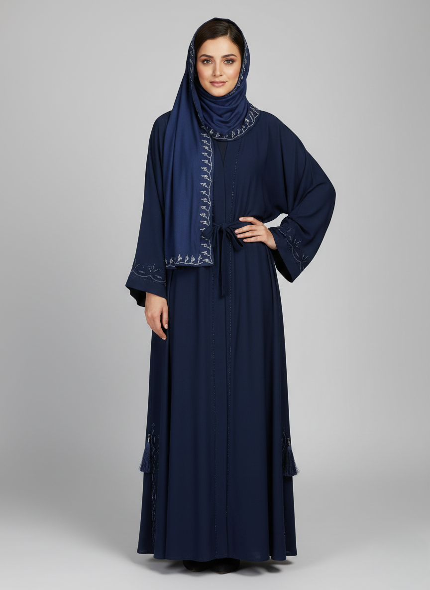 Stone Work Abaya