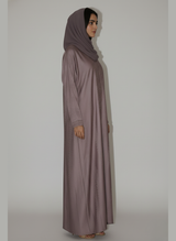 Front open thick silk fabric abaya