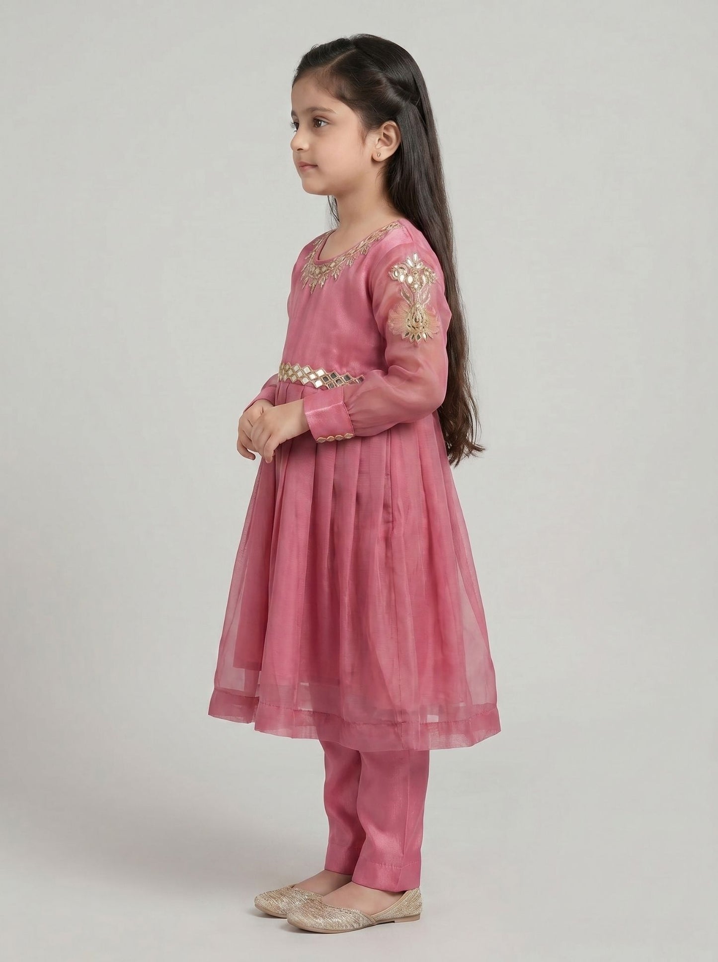 2 pcs chiffon frock.