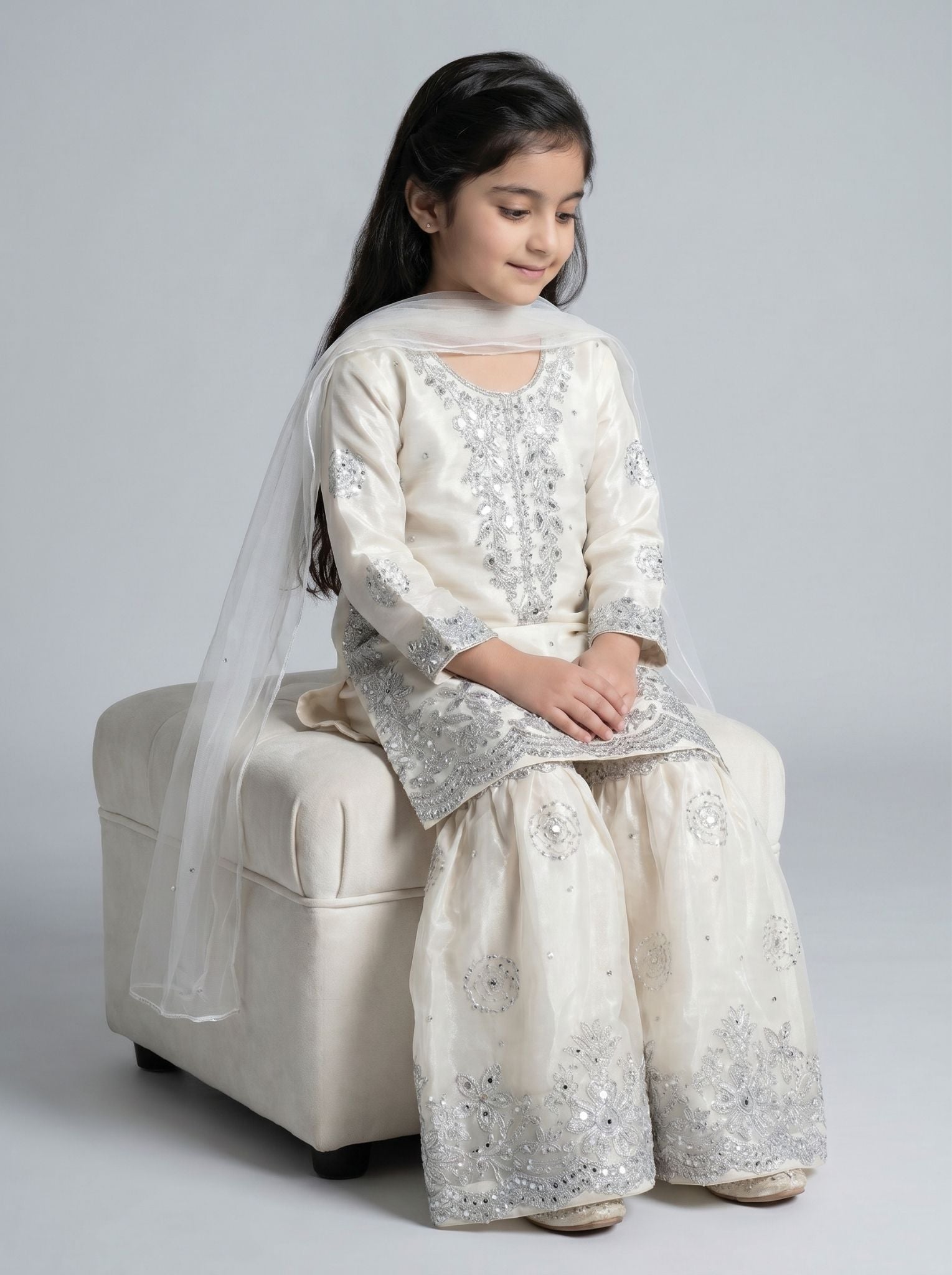 3 pc kids Sheesha silk dress