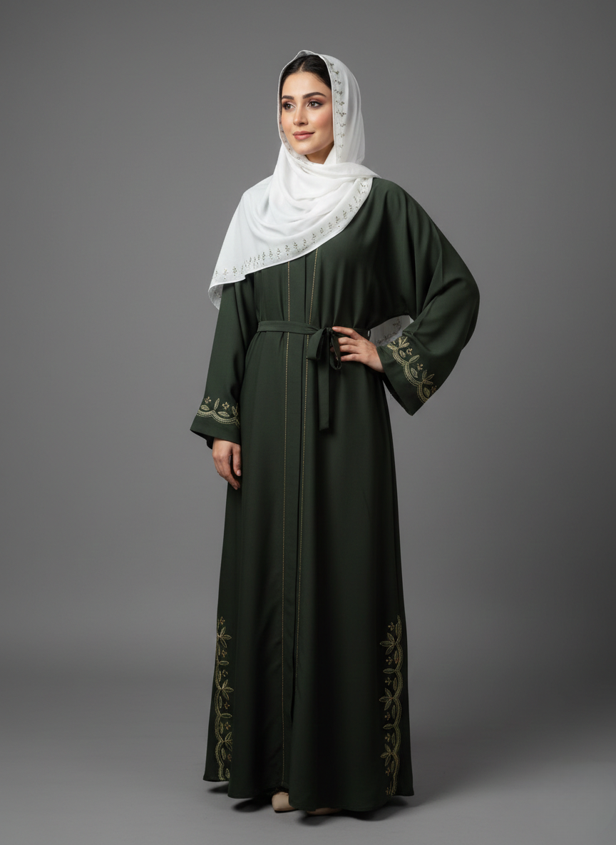 Stone Work Abaya