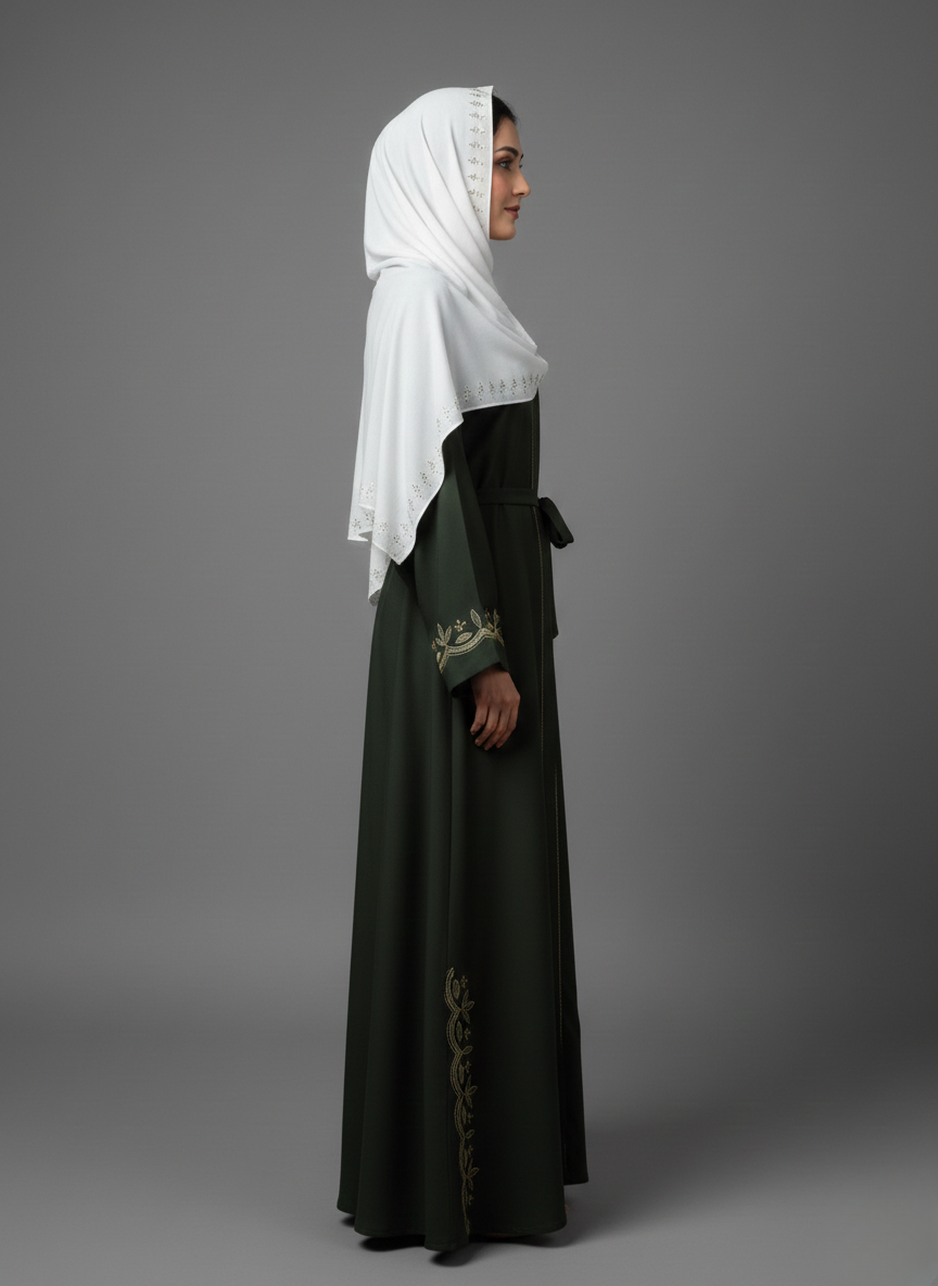 Stone Work Abaya