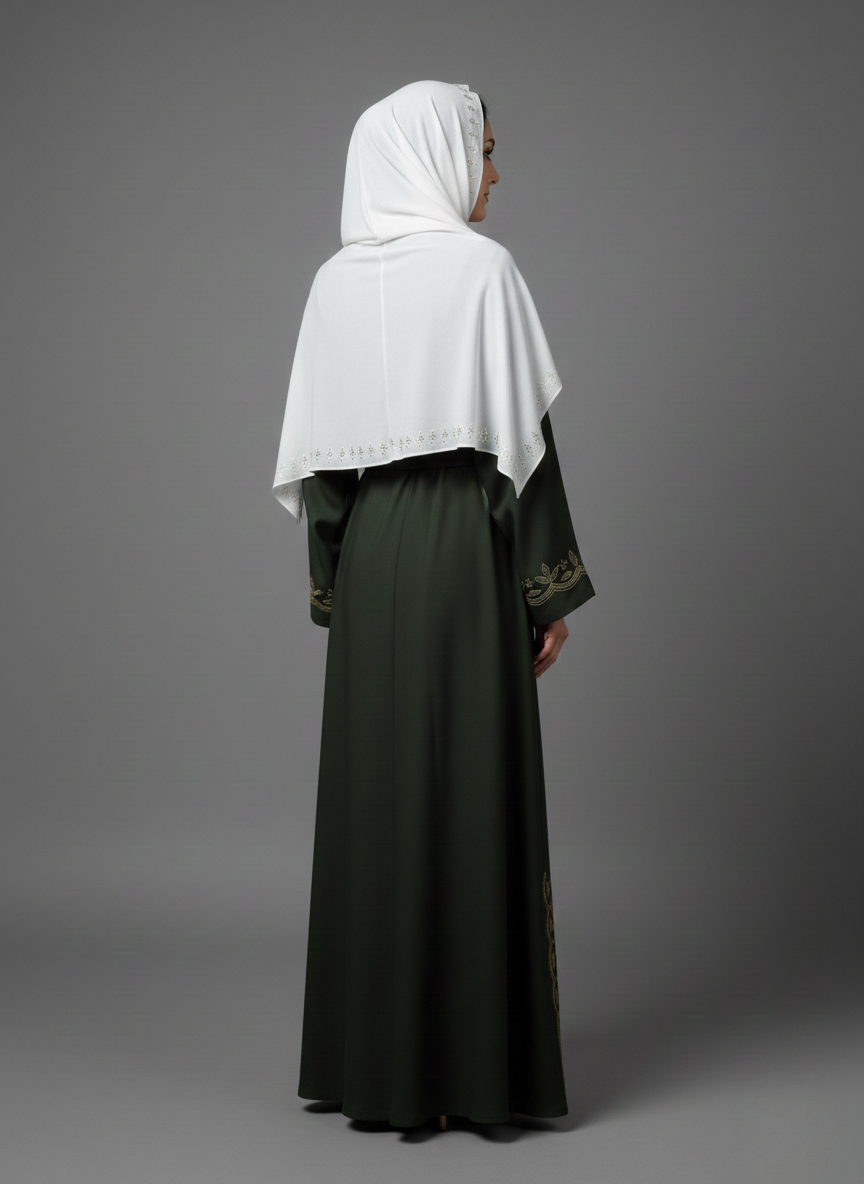 Stone Work Abaya