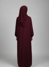 Nida Fabric abaya with buttons and tussles