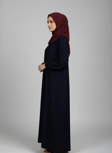 Nida Fabric abaya with buttons and tussles