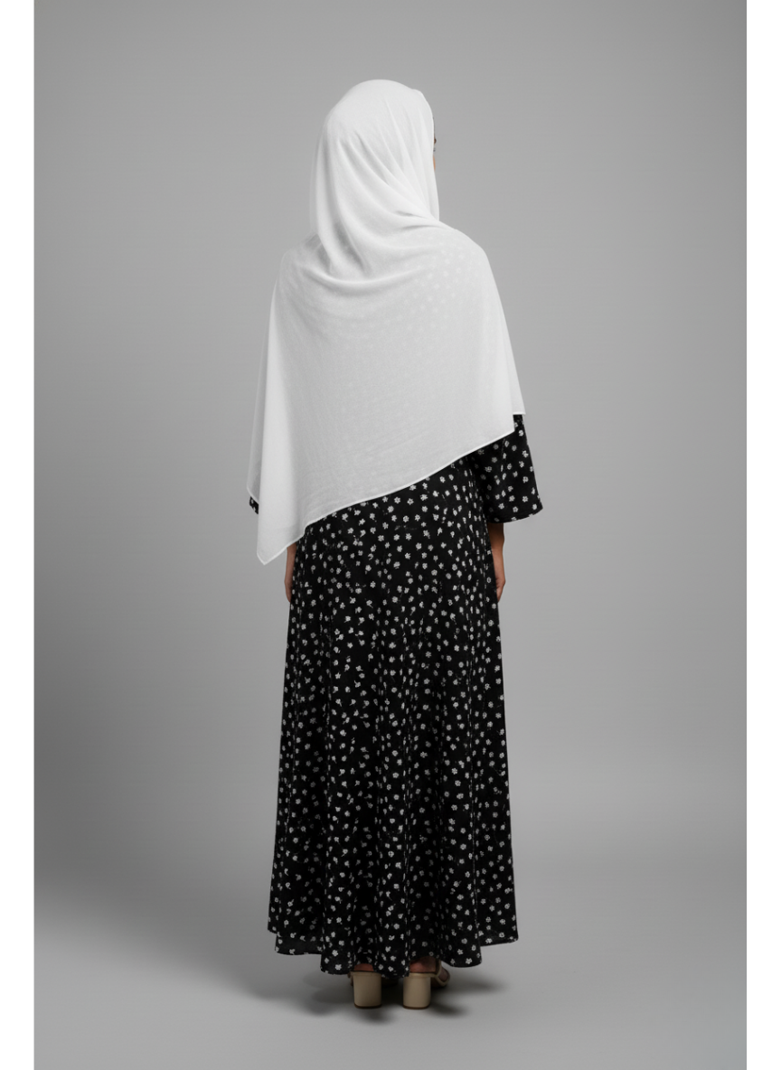 Front open lightweight georgette abaya