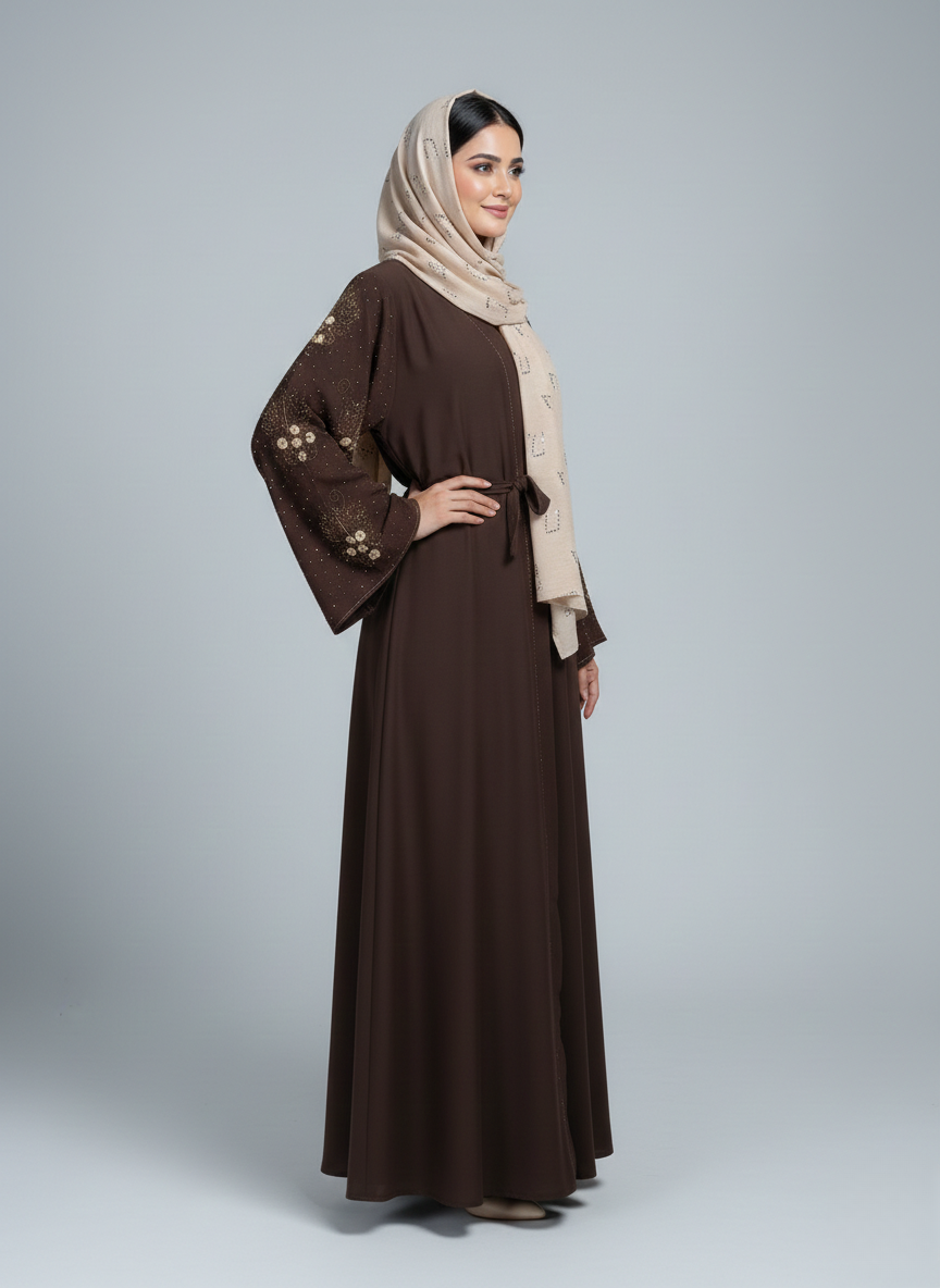 Stone Work Abaya