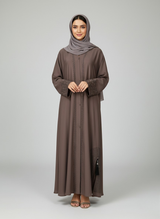 Plain Abaya and scarf with stone work