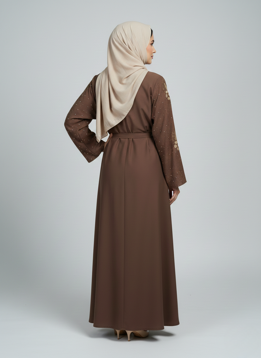 Stone Work Abaya