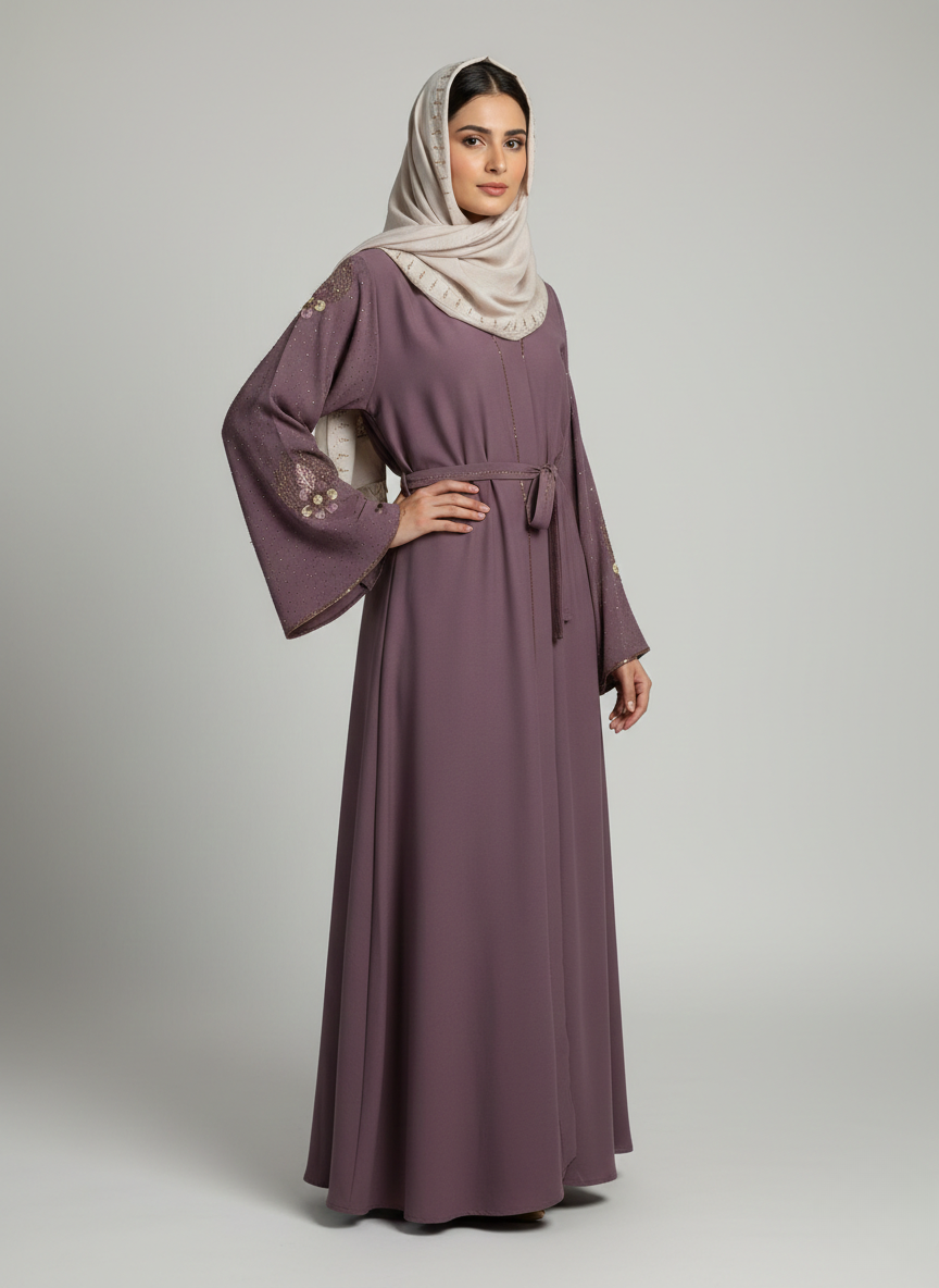 Stone Work Abaya