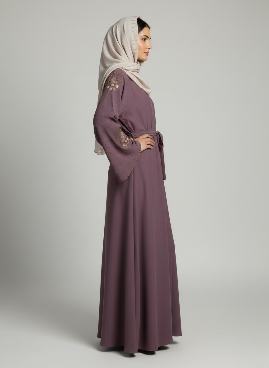Stone Work Abaya