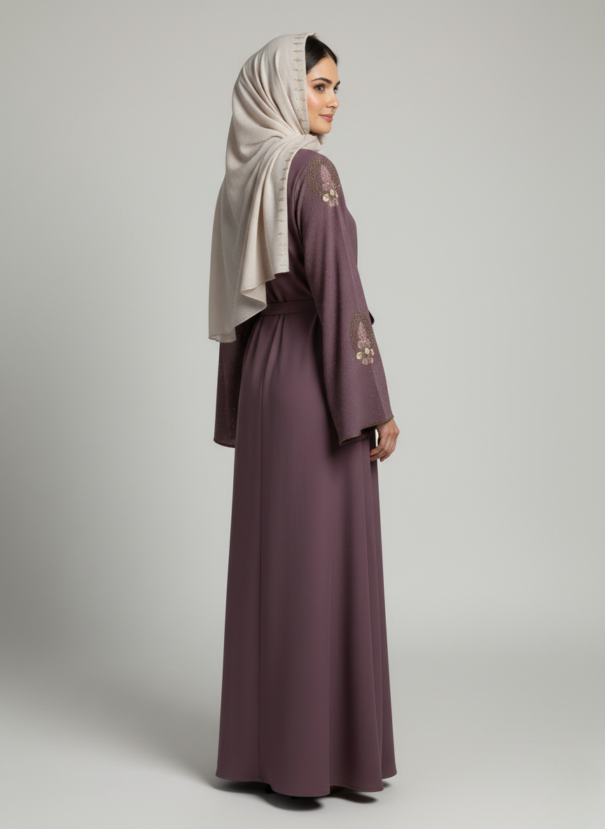 Stone Work Abaya