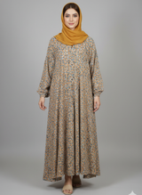 Front open lightweight georgette abaya with wide flayer