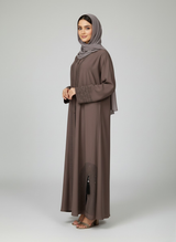 Plain Abaya and scarf with stone work