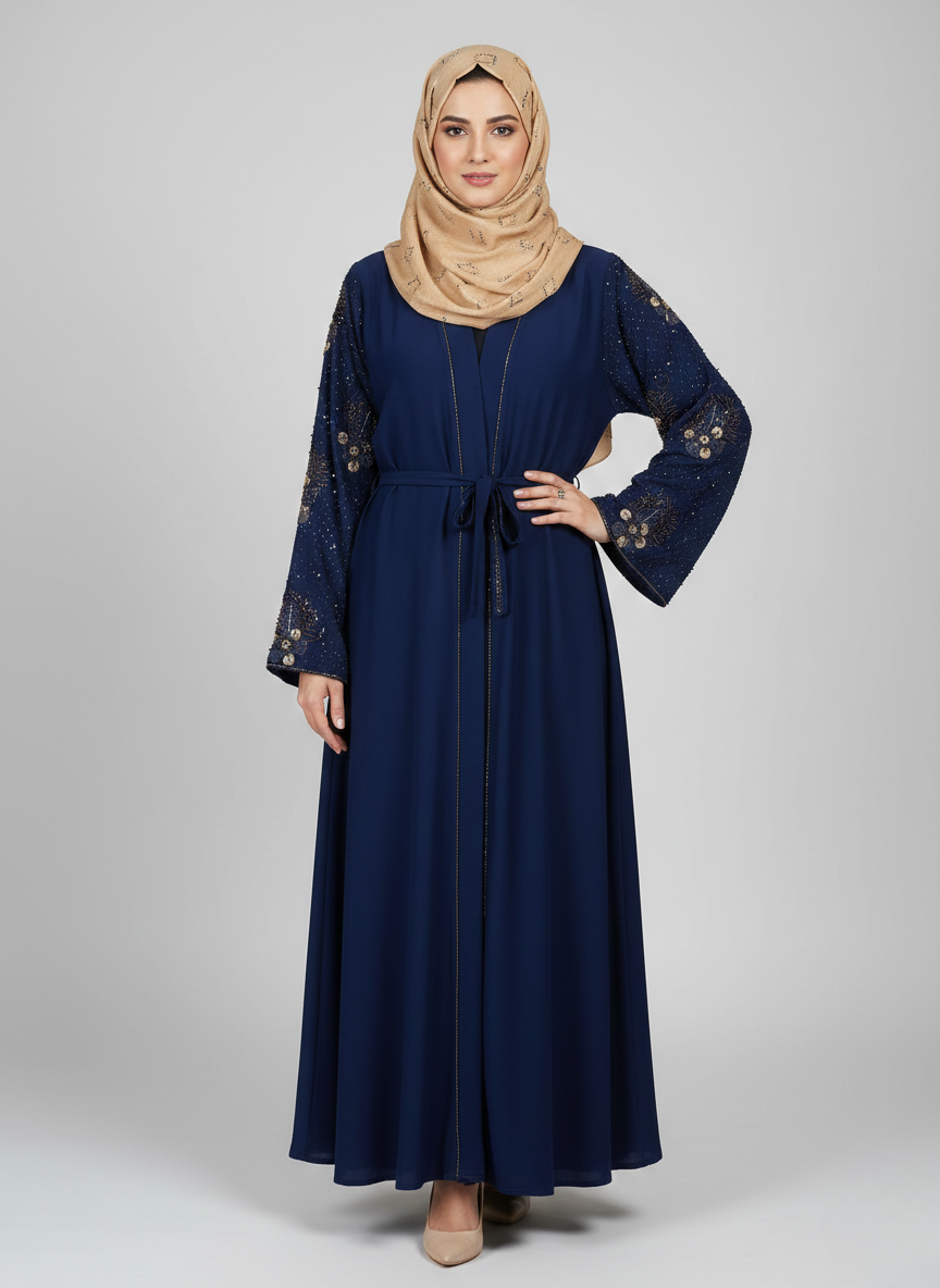 Stone Work Abaya