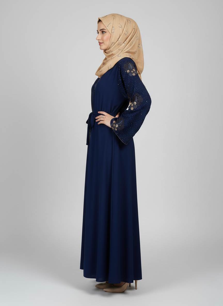 Stone Work Abaya