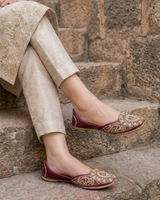 Leather Embroidered Khussa