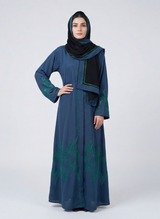 Nida fabric Abaya with Stone Work