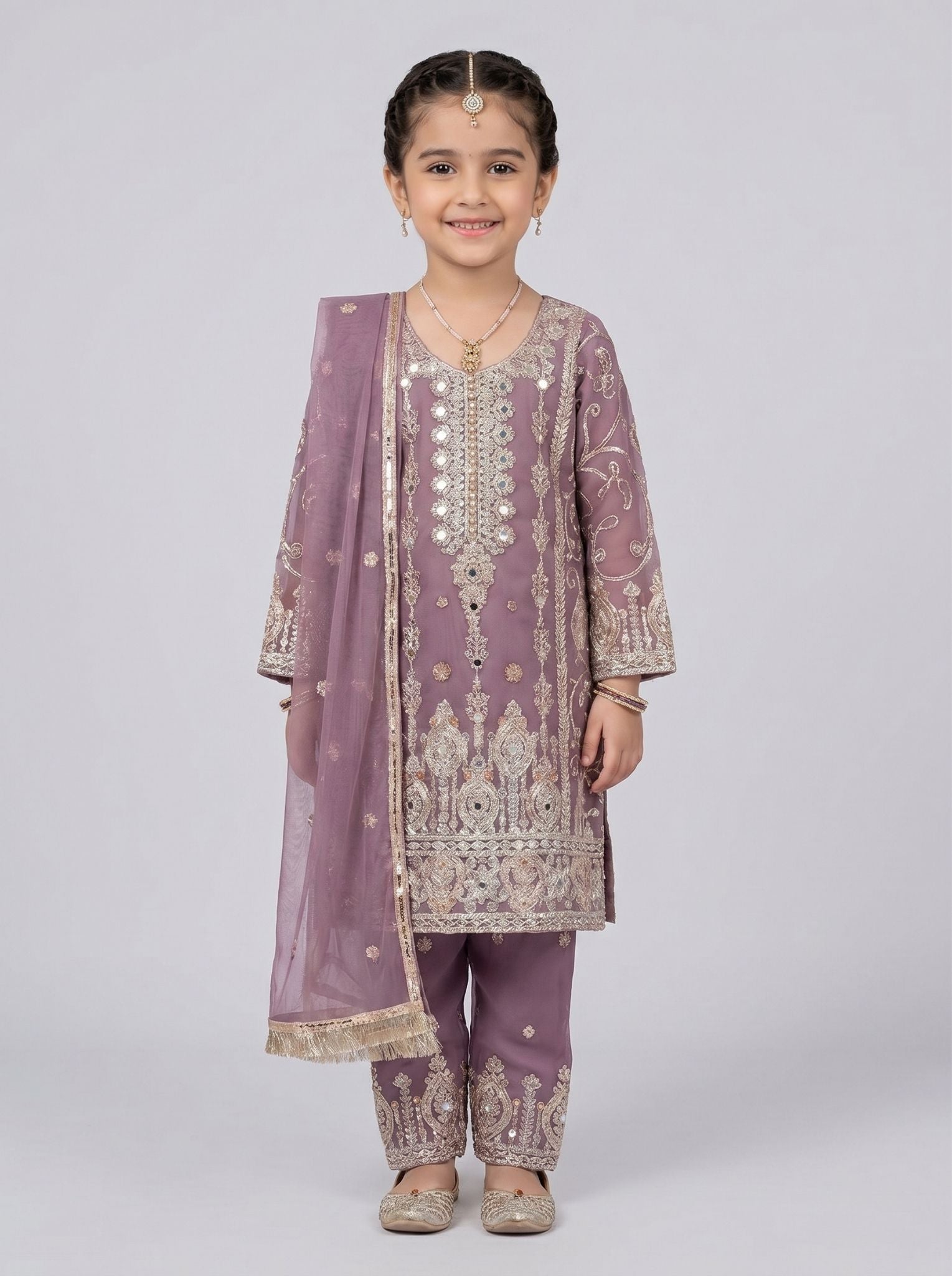 3 pc cotton net dress