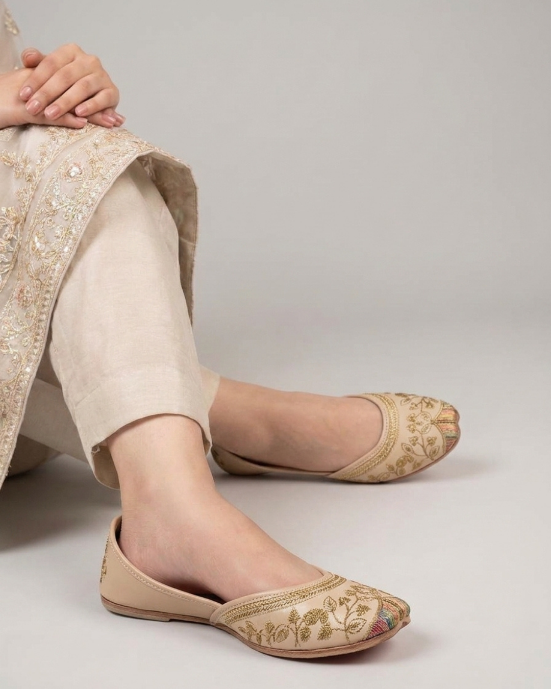 Leather Embroidered Khussa