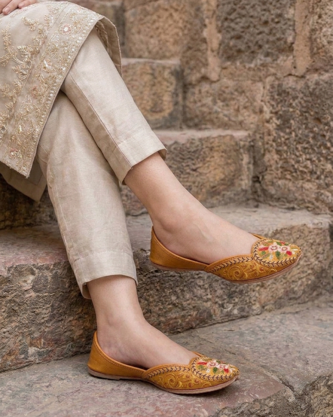 Leather Embroidered Khussa