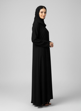 Front open plain abaya