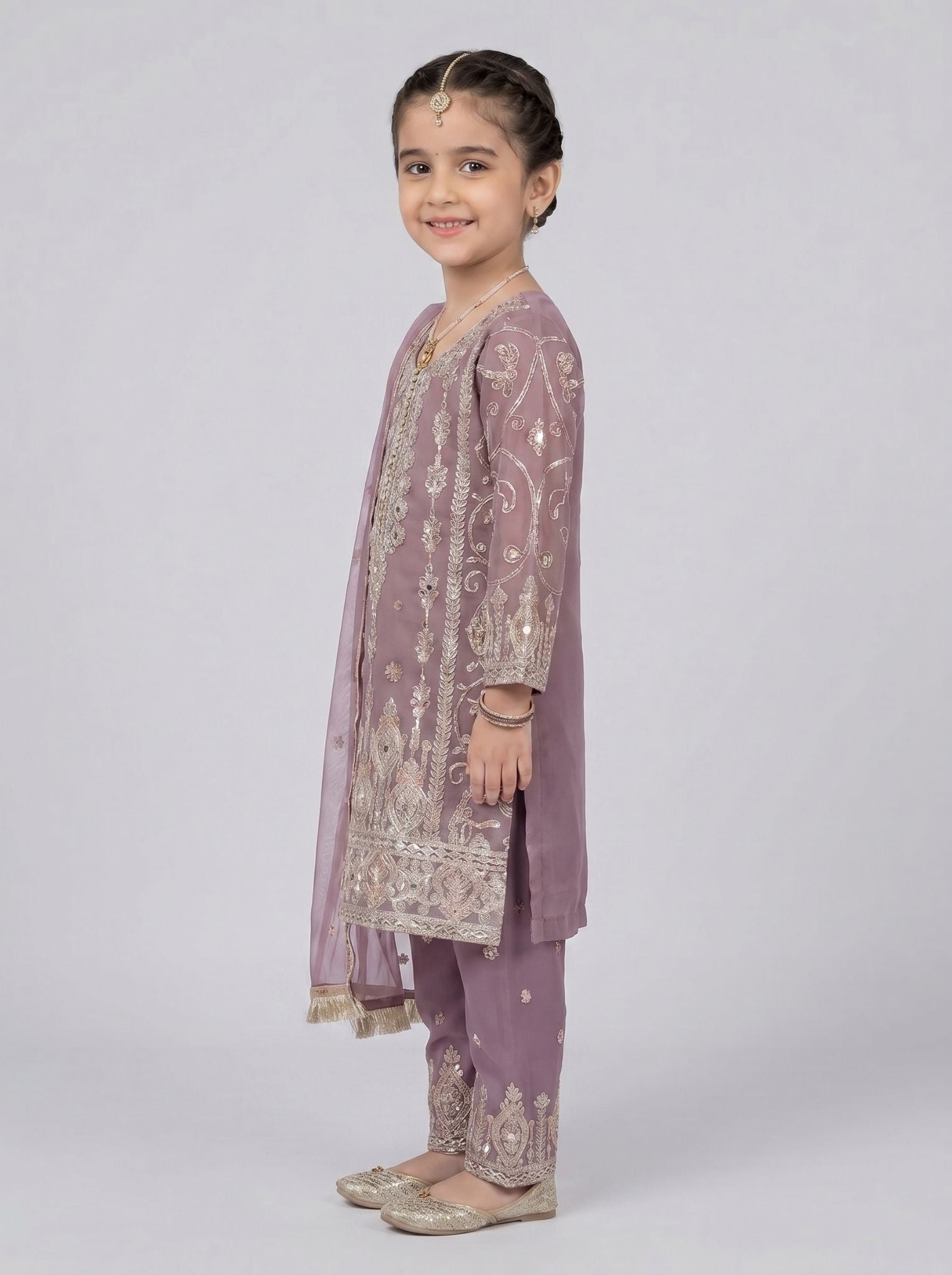 3 pc cotton net dress