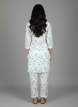 2 PC Printed Linen Dress