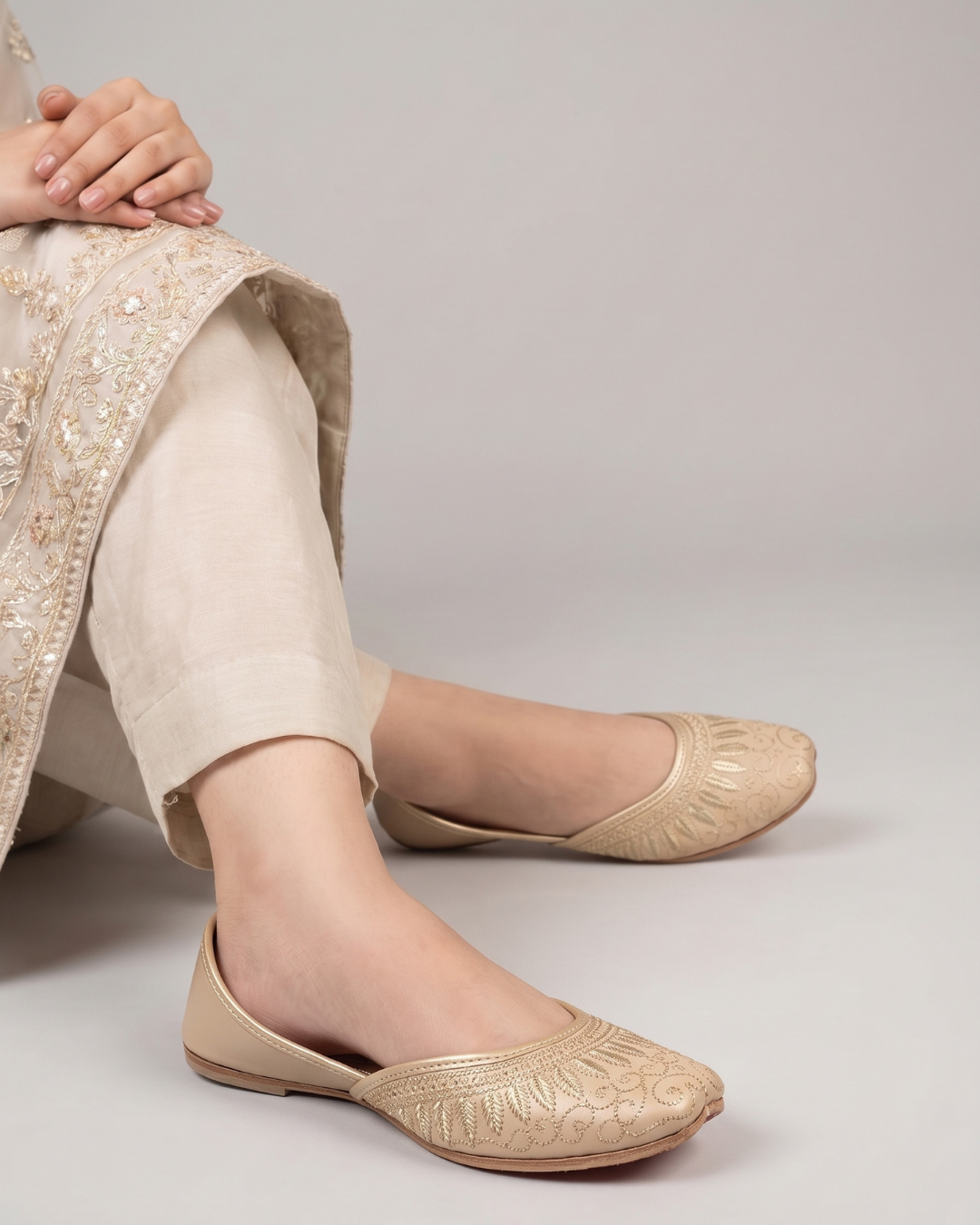 Leather Embroidered Khussa