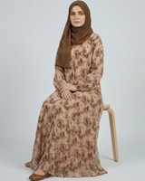 Front Closed Floral Abaya