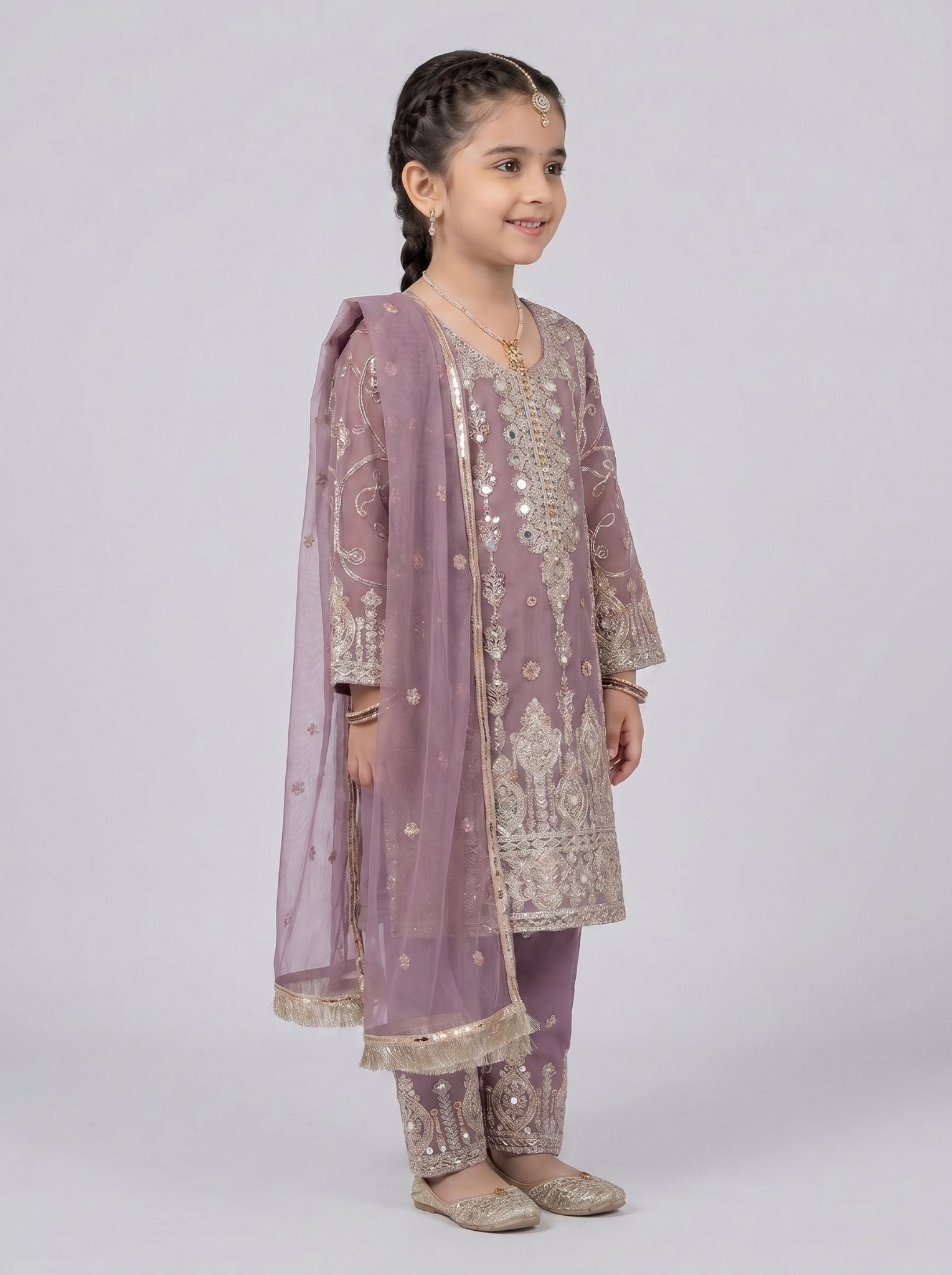 3 pc cotton net dress