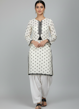 3 pcs cotton dress with Farshi shalwar