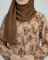 Front Closed Floral Abaya