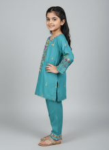 2 pcs Girls Dhanak Dress