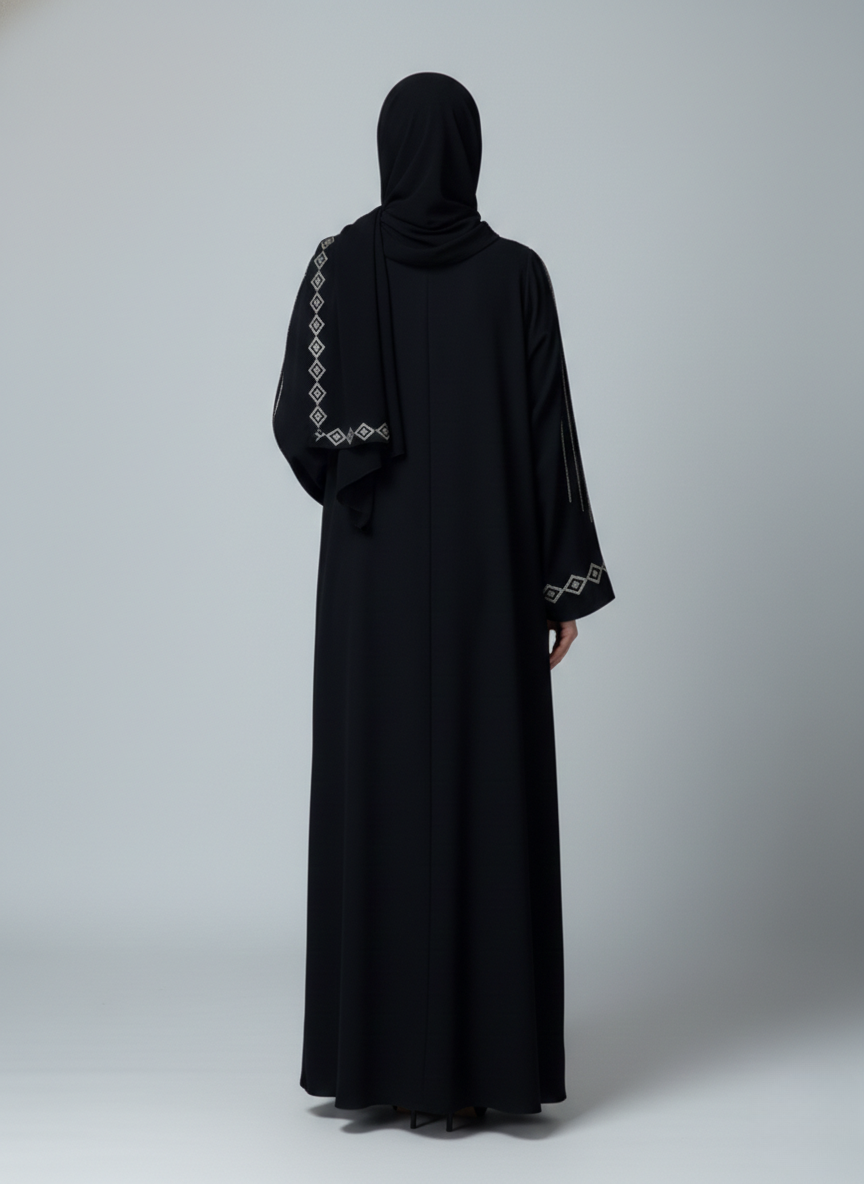 Stone Work Abaya