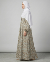 Front Closed Floral Abaya