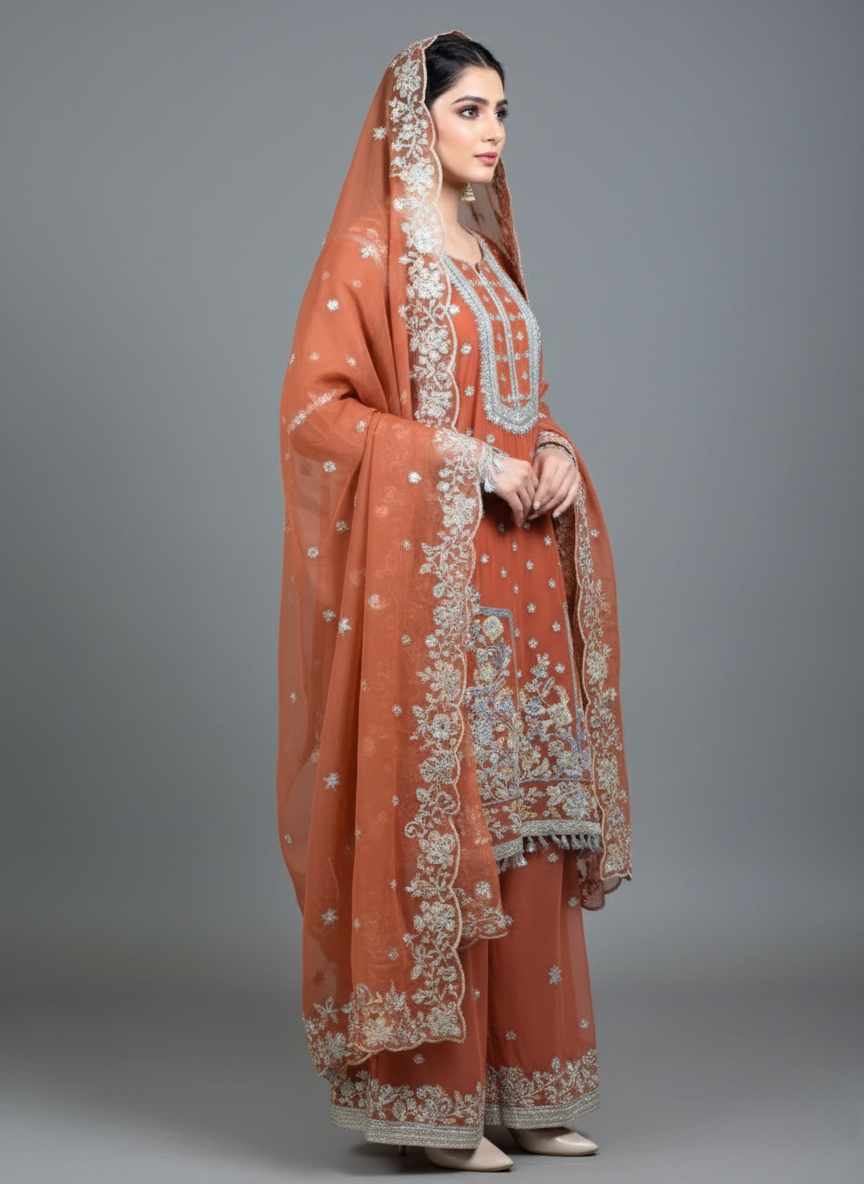 3 PCs Chiffon Dress in USA