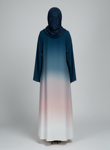 Multi-tone Abaya with Scarf