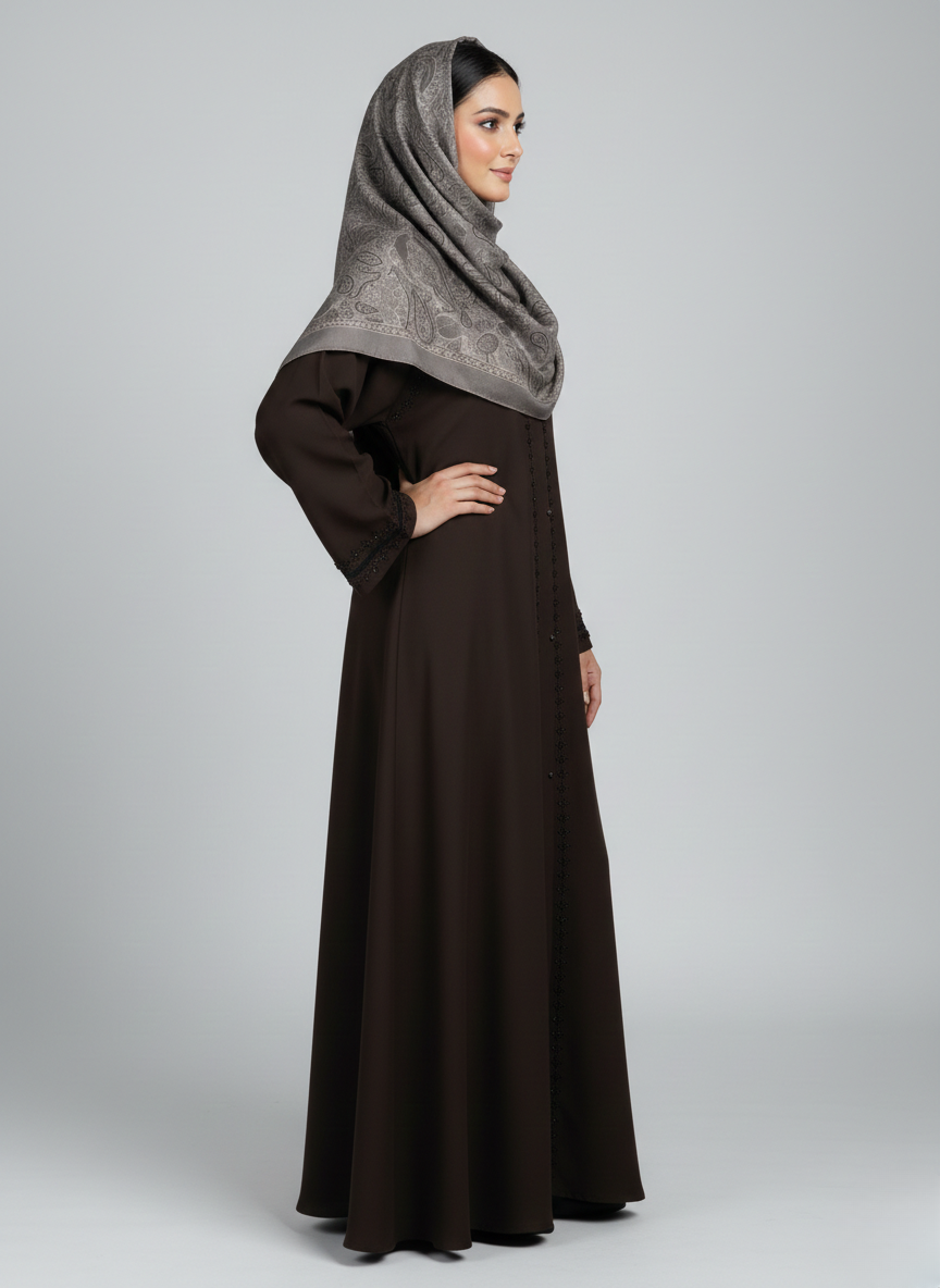 Stone Work Abaya