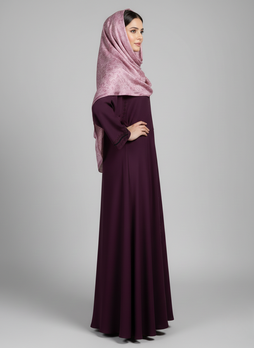 Stone Work Abaya