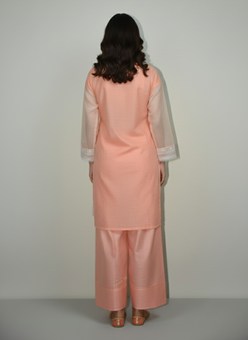 3 pcs cotton dress with Farshi shalwar