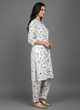 2 PC Printed Linen Dress