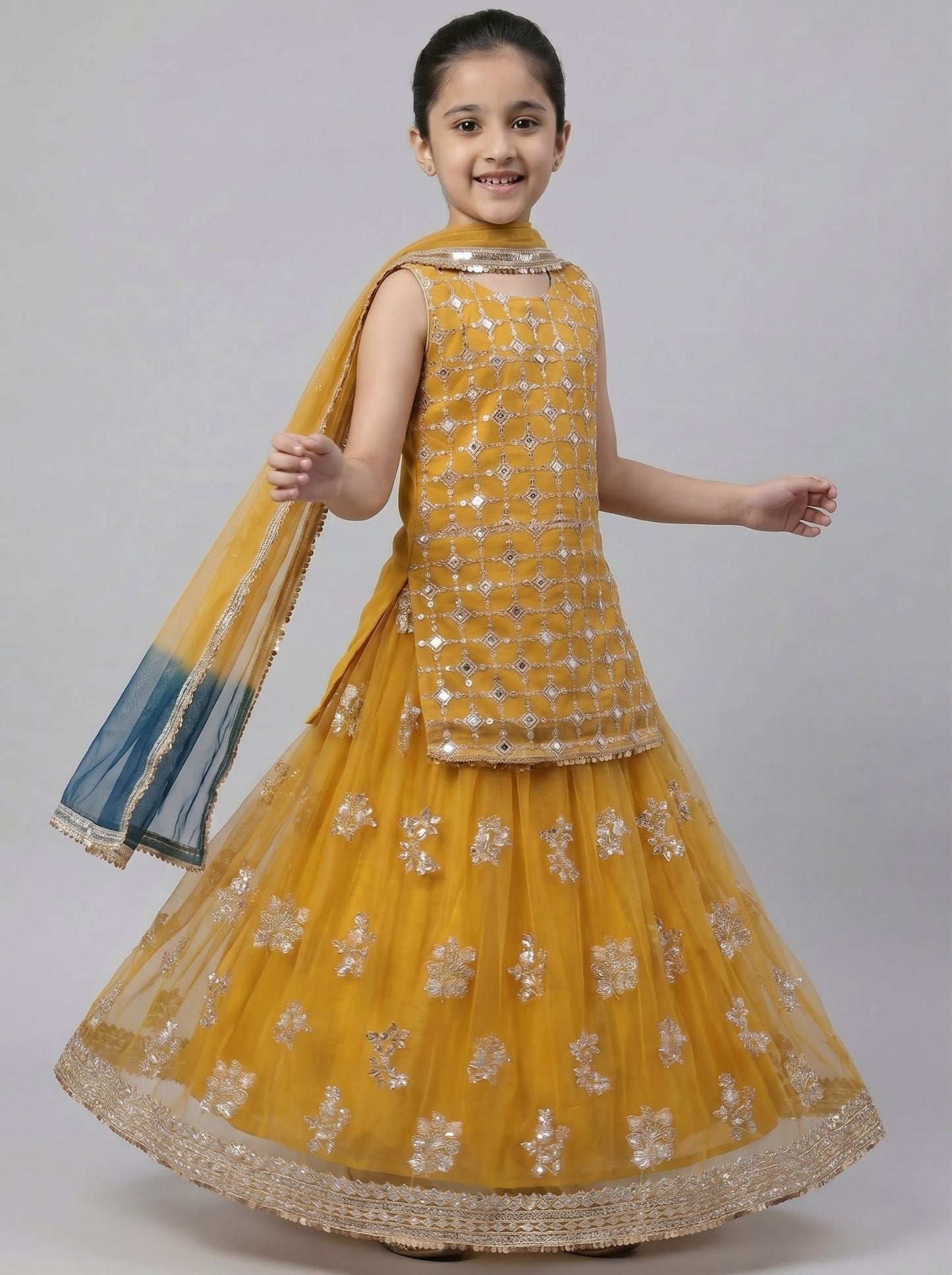 3 pc cotton net Sharara