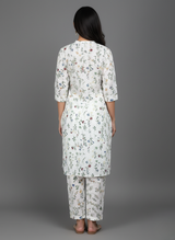 2 PC Printed Linen Dress