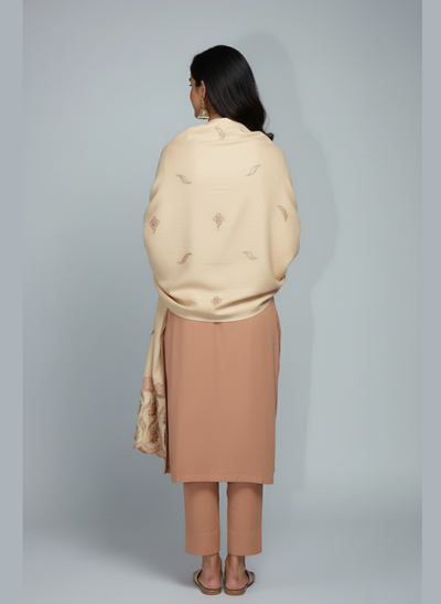 3 pcs Marina dress with woolen cutwork shawl