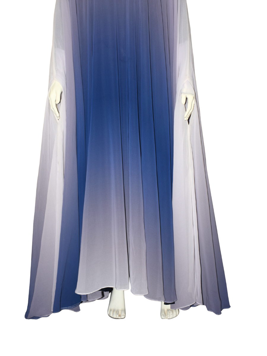 Gradient butterfly Abaya with matching scarf and veil