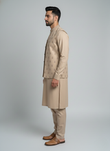 3 pc wash and wear Qameez Shalwar with waistcoat