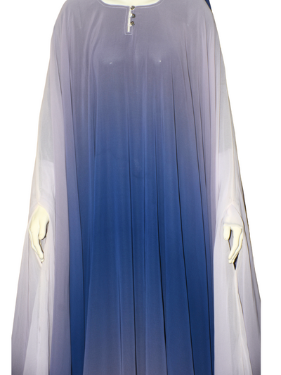 Gradient butterfly Abaya with matching scarf and veil