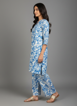 2 PC Printed Linen Dress